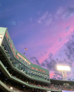 Purple sky over Fenway